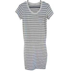 Sundry Gray and White Striped Dress Sz 1